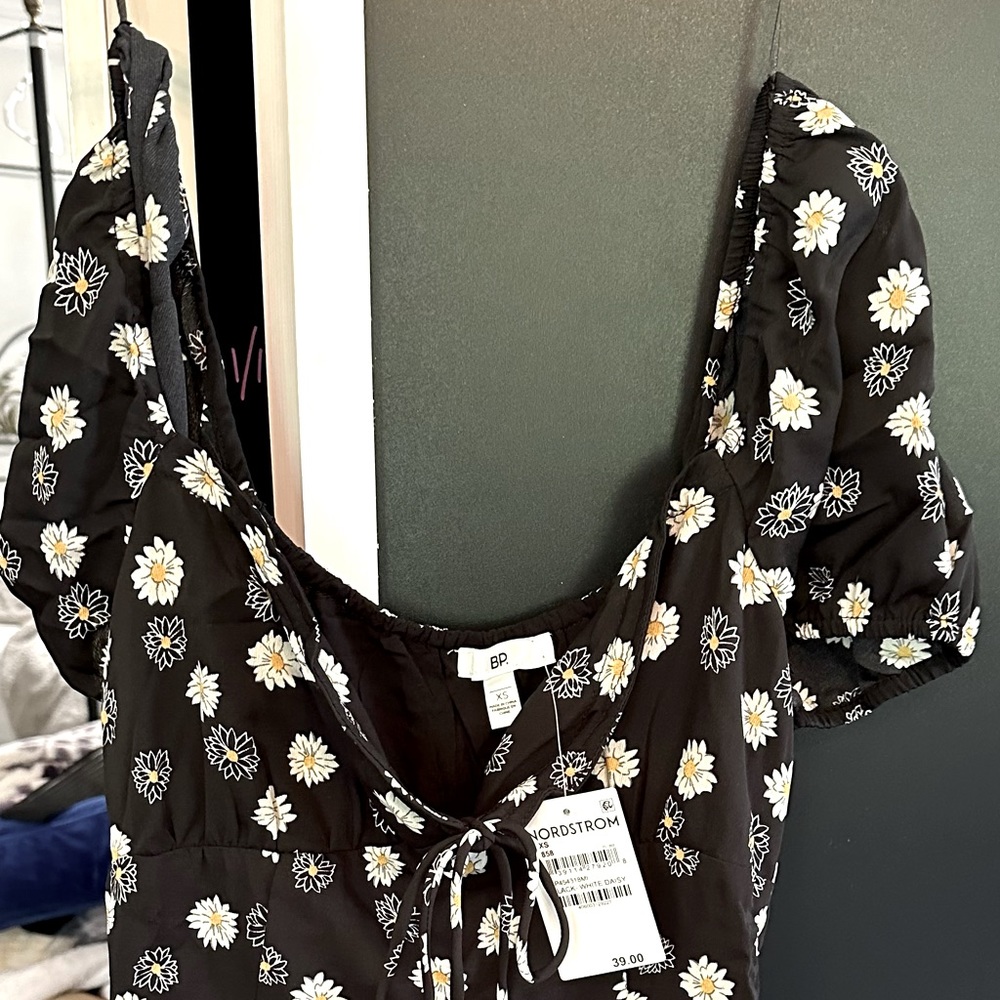 Nordstrom BP - Black - White Daisy Mini dress